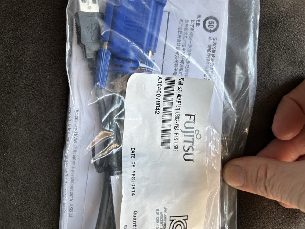 Original Fujitsu SIEMENS KVM S3- ADAPTER USB2-VGA FTS USB2